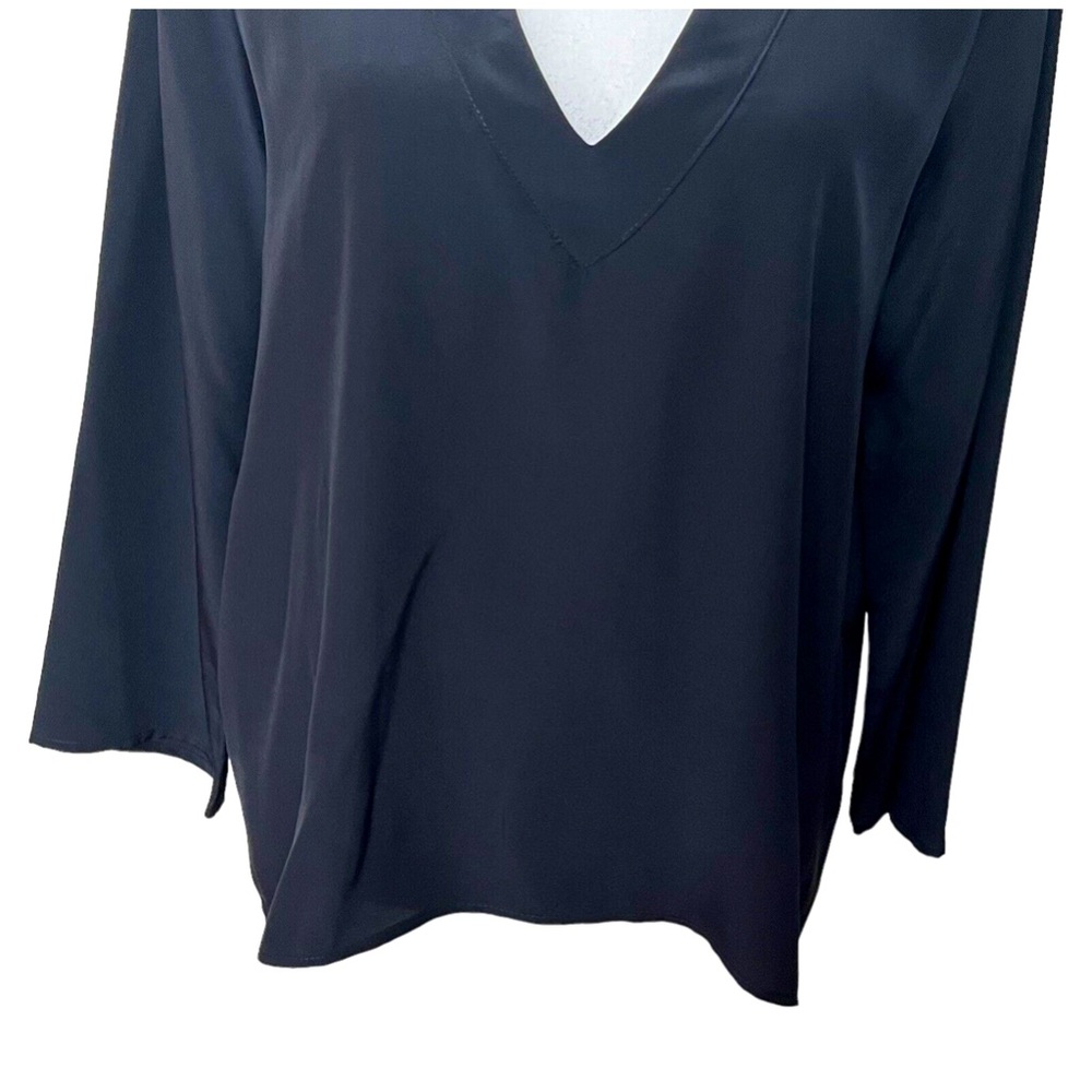 Amanda Uprichard Silk Black Top